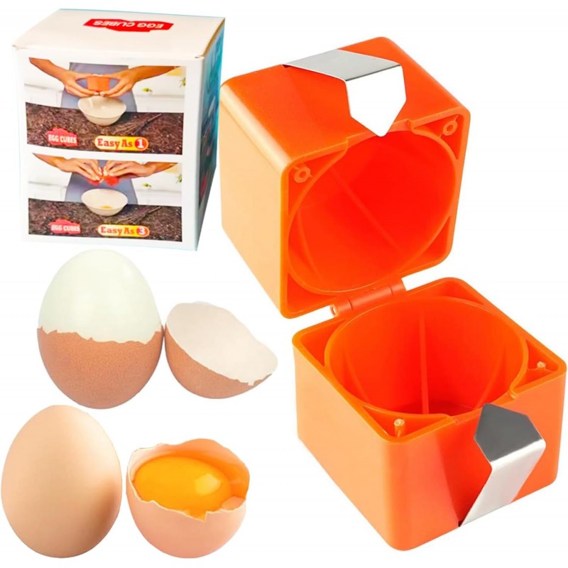 Egg Shell Opener, Egg Cracker Tool, Egg Peeler, Egg Peeler Tool for Hard Boiled Eggs New Kitchen Gadgets for Raw Egg - Red