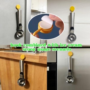 Large Ice cream scoop, a portable stainless steel ice cream scoop with trigger device and comfortable handle, suitable for DIY mixed ice cream, fruits, frozen yogurt, etc. (1pcs Large silvery)