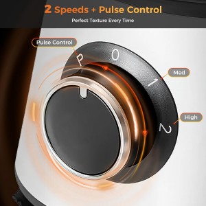 Sweetcrispy Food Processor Blender Combo for Vegetable, Dough, Electric Food Processors Slicing, 6 Cup Chopper for Meat, Puree, 2 Speeds, Sharp Blades, Safety Lock with 1.5L Glass Jar