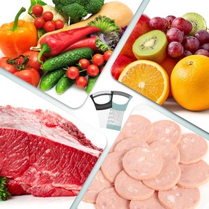 2 PCS Onion Holder for Slicing, Stainless Steel Vegetable Fruit Cutter Chopper, Multi-use Kitchen Slicer Assistant Tool for Onion Tomato Avocado Potato Egg Lemon Meat, Blue & Black