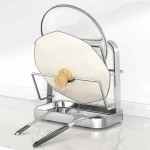 304 Stainless Steel Pot Lid Holder, Kitchen Pot Lid Storage Rack/Pot Lid Organizer, Spoon and Lid Rest for Stove Top/Countertop, Multi-Functional Utensil Rest (2 levels)