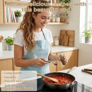 1PCS 1 Tbsp(3tsp, 15ml, 1/2oz), Tablespoon Measuring Spoons Coffee Scoop With Black Silicone Grip, Stainless Steel Measure for Coffee Pet Food Grains Dry Goods, Short Handle Fits Into