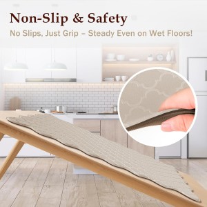 Upgrade Scalloped Embossed Kitchen Mats for Floor 2PCS Cushioned Anti Fatigue Waterproof Foam Kitchen Rugs Non Slip Washable Comfort Standing Mat for Sink Laundry,17.3