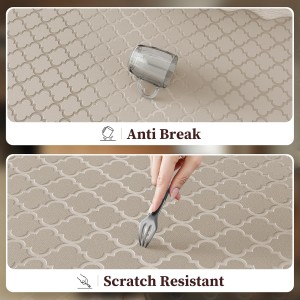 Upgrade Scalloped Embossed Kitchen Mats for Floor 2PCS Cushioned Anti Fatigue Waterproof Foam Kitchen Rugs Non Slip Washable Comfort Standing Mat for Sink Laundry,17.3