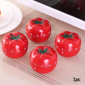 1Pcs Kitchen 60 Minutes Timer, 360 Degree Rotating Tomato Shaped Alarm Timer, Kitchen Cooking Clock, Portable Loud Alarm Counters Reminder for Home Cooking Baking