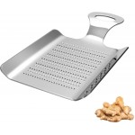 Stainless Steel Professional Grater for Nutmeg, Chocolate, Ginger, Fine Zester with Handle, 4.3 x 3 Inches, Kitchen Grater Tool