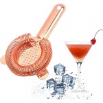Heavy Duty Spring Bar Tool Strainer, Stainless Steel Finish Drink Strainer for Cocktails, Bartenders & Mixologists(COLOR:rose gold)