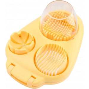 3 in 1 Boiled Egg Slicer, Manual Egg Sli...