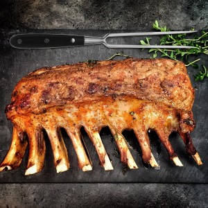 Alipis Meat Carving Fork Stainless Steel Black Two-tine Long Kitchen Fork for Bbq Grilling and Serving, Sturdy Cooking Tool for Camping and Outdoor Use