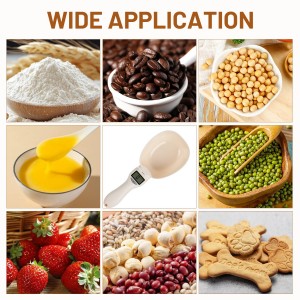 Digital Measuring Spoon Scale,Electronic Food Measuring Scale,Food Weight Scale Grams and Ounces,800g/0.1g High Precision Digital Kitchen Food Scale with LCD Screen,Household Weighing Scoop