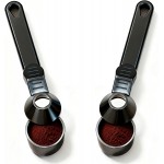 Coffee Scoop with Funnel, Reusable K Cup Funnel, Coffee Measuring Scoop 2 Tablespoon Mess-Free Spoon for Ground Coffee, Protein Powder, Tea Pod Refill (2PK)