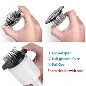 Meat Tenderizer & Marinade Injector Kit Stainless Steel Food Flavor Syringe for Injecting Marinade Liquid & Brine, Ideal BBQ Tool for Smoking Turkey Beef