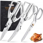 3PCS Heavy Duty Kitchen Scissors Set All Purpose - Stainless Steel Scissors Meat Scissors Dishwasher Safe Japanese Cooking Scissor for Food Paired with household tailor shears Gifts for Men Women
