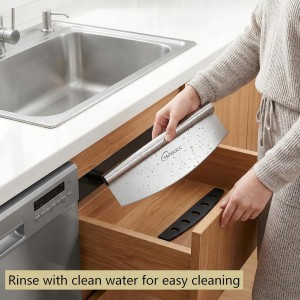 multifunctional Pizza Cutter, Razor Sharp Stainless steel pizza knife with Protective Cover-13.78inch, Professional Pizza Oven Accessories.