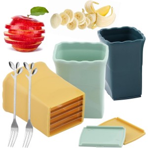 3Pcs Strawberry Slicer Cup with 2 Forks,...