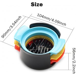 3-in-1 Egg Slicer for Hard Boiled Eggs, 3 Modes Multi-Purpose Wire Egg Cutter/Dicer with Plastics Non-Slip Base, Effortless Kitchen Gadget Tool for Soft Fruits,Strawberries,Salads