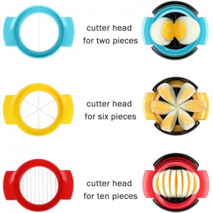 3-in-1 Egg Slicer for Hard Boiled Eggs, 3 Modes Multi-Purpose Wire Egg Cutter/Dicer with Plastics Non-Slip Base, Effortless Kitchen Gadget Tool for Soft Fruits,Strawberries,Salads