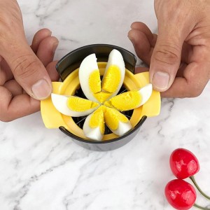 3-in-1 Egg Slicer for Hard Boiled Eggs, 3 Modes Multi-Purpose Wire Egg Cutter/Dicer with Plastics Non-Slip Base, Effortless Kitchen Gadget Tool for Soft Fruits,Strawberries,Salads