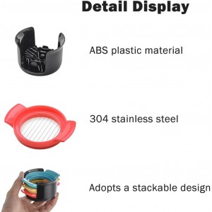 3-in-1 Egg Slicer for Hard Boiled Eggs, 3 Modes Multi-Purpose Wire Egg Cutter/Dicer with Plastics Non-Slip Base, Effortless Kitchen Gadget Tool for Soft Fruits,Strawberries,Salads