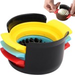 3-in-1 Egg Slicer for Hard Boiled Eggs, 3 Modes Multi-Purpose Wire Egg Cutter/Dicer with Plastics Non-Slip Base, Effortless Kitchen Gadget Tool for Soft Fruits,Strawberries,Salads