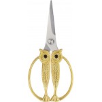 Owl Kitchen Scissors All Purpose, Stainless Steel Heavy Duty Sharp Shears for Meat, Chicken, Fish, Poultry, Herb, Bread (Golden, Medium)
