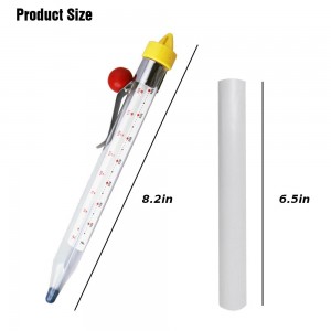 Candy Thermometer Deep Fry Thermometer with Pot Clip, Instant Read Thermometer Candy, Fry, Jam, Sugar, Syrup, Jelly Thermometer, Food Thermometer Kitchen Accessories for Home Cooking