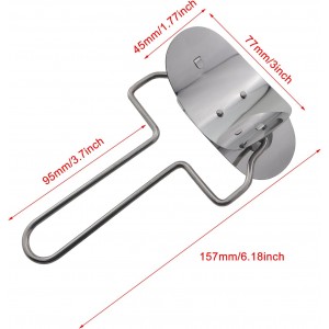 2PCS Silver Stainless Steel Pastry Roll Cutter Dumpling Wrapper Mould Baking Utensils Kitchenware