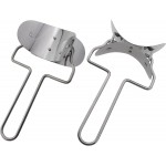 2PCS Silver Stainless Steel Pastry Roll Cutter Dumpling Wrapper Mould Baking Utensils Kitchenware