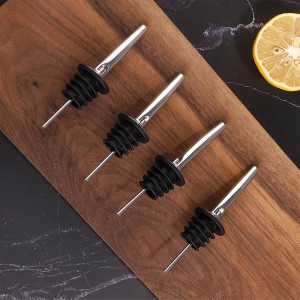 6 Pack Liquor Bottle Pourers Stainless Steel, Bottle Pourers for Alcohol with Dust Caps, Speed Pourers for Liquor Bottles, Bar Pour Spouts, Olive Oil Spout for Kitchen, Bartending Supplies Essential