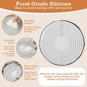 Round Silicone Baking Mat, 4