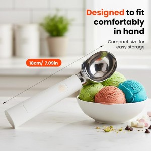 Heated Ice Cream Scoop, Electric Ice Cream Scooper Rechargeable - 3400mAh Battery, LED Display, Heating Up to 158°F for Hard Ice Cream, Gelato, Frozen Yogurt & Sorbet