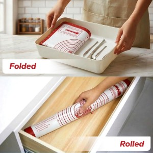 Silicone Pastry Mat Non Stick Extra Large 28x20 - Rolling Mat for Dough with Measurements - Pie Crust Bread Pizza Cookie Baking Mat - Dishwasher Safe (Red)