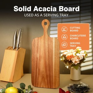 The Perfect Housewarming Gift! Wooden Cutting Boards Set with Utensils & Napkin - Charcuterie, Cheese, Serving Tray for New Home, Kitchen Decor