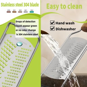 Upgrade Lemon Zester,Cheese Grater With Acacia Wood Handle,Protect Cover,Brush,Stainless Steel 304 Blade, Fine And Coarse Holes,Kitchen Tool For Cheese,Lemon,Garlic,Chocolate, Dishwasher Safe(2 Pcs)