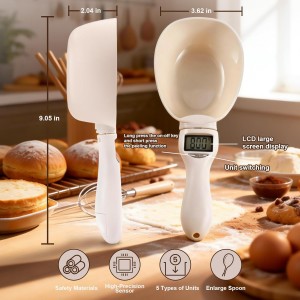 Handheld Electronic Measuring Spoon, Digital Measuring Spoon with Unit Conversion Function 800g/0.1g High Precision, LED Display, 2026 New Food Scale Scoop for Weighing Baking Cooking