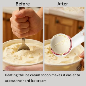 Heated Ice Cream Scoop, Electric Ice Cream Scooper with 158°F Rapid Heat, USB Rechargeable Icecream Scoop, Waterproof IP67 Design for Hard Ice Cream, Ideal Gift for Dessert Lovers