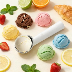 Heated Ice Cream Scoop, Electric Ice Cream Scooper with 158°F Rapid Heat, USB Rechargeable Icecream Scoop, Waterproof IP67 Design for Hard Ice Cream, Ideal Gift for Dessert Lovers