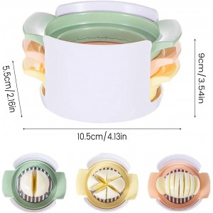 3-in-1 Egg Slicer for Hard Boiled Eggs, Wide Comfort Grip Stainless Steel Wires, Easy Clean and Store