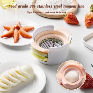 3-in-1 Egg Slicer for Hard Boiled Eggs, Wide Comfort Grip Stainless Steel Wires, Easy Clean and Store