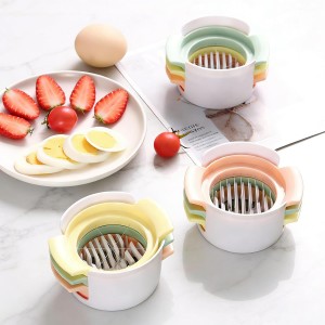 3-in-1 Egg Slicer for Hard Boiled Eggs, Wide Comfort Grip Stainless Steel Wires, Easy Clean and Store