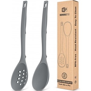 Pack of 2 Silicone Cooking Spoons, Non S...