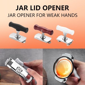 Jar Opener, Cap Crack Opener - Jar Opener for Weak Hands, Adjustable Multifunctional Jar Lid Opener - Easy to Grip and Open for Stuck Jars, Bottles & Lids (Black)