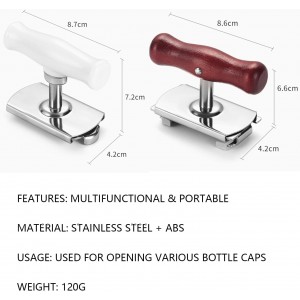 Jar Opener, Cap Crack Opener - Jar Opener for Weak Hands, Adjustable Multifunctional Jar Lid Opener - Easy to Grip and Open for Stuck Jars, Bottles & Lids (Black)