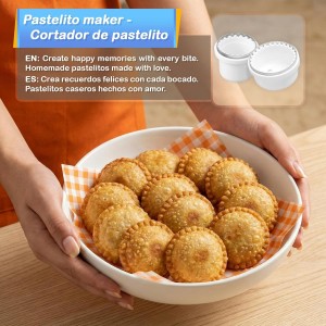 Cortador De Pastelitos Venezolanos [Pack of 2] - Sandwich Cutter and Sealer Set - Premium Stainless Steel & Plastic Pastelitos Maker Press Mold - Durable Cortador De Pastelitos Molde Venezolanos