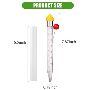2026 Upgraded Candy Thermometer Deep Fry Thermometer with Pot Clip Instant Read Glass Thermometer Candy, Fry, Jam, Sugar, Syrup, Jelly Thermometer Food Thermometer Kitchen Accessories for Home Cooking