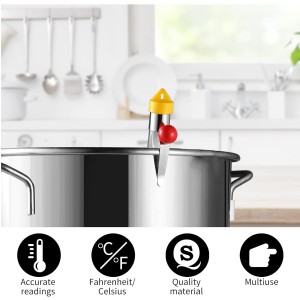 2026 Upgraded Candy Thermometer Deep Fry Thermometer with Pot Clip Instant Read Glass Thermometer Candy, Fry, Jam, Sugar, Syrup, Jelly Thermometer Food Thermometer Kitchen Accessories for Home Cooking