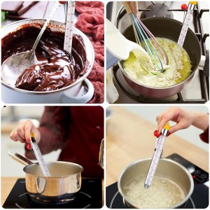 2026 Upgraded Candy Thermometer Deep Fry Thermometer with Pot Clip Instant Read Glass Thermometer Candy, Fry, Jam, Sugar, Syrup, Jelly Thermometer Food Thermometer Kitchen Accessories for Home Cooking