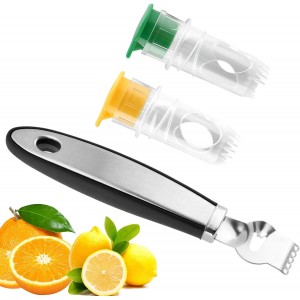 2pcs Lime Squeezer with Lemon Zester Set, Screw Top Manual Lemon Squeezer, Plastic Lime Juice Extractor Citrus Press with Lid for Cocktails Drinks, Easy to Use & Clean(COLOR:Yellow+Green)