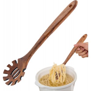 Wooden Pasta Spoon,13'' Long Spaghetti F...