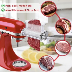 Meat Tenderizer Attachment for KitchenAid Stand Mixer, 3 Adjustable Thickness Settings, Meat Tenderizer Tool with Safe Cover, Dishwasher Safe, Meat Tenderizer Tool